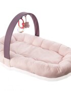 BabyJem Babynest cu bara de jucarii Somon