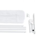 BabyJem Bariera de protectie Alb 120 x 485 cm