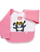 BabyJem Baveta cu maneci si buzunar Polly Bib Pink