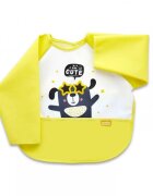 BabyJem Baveta cu maneci si buzunar Polly Bib Yellow
