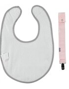 BabyJem Baveta cu suport pentru suzeta Little Hearts Pink