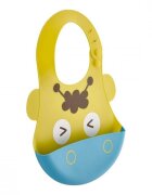 BabyJem Baveta din silicon Soft Baby Bib Giraffe Yellow