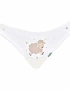 BabyJem Baveta triunghi cu accesoriu dentitie Cowboy Bib Ecru