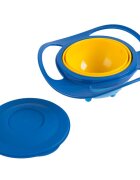 BabyJem Bol multifunctional cu capac si rotire 360 grade Amazing Bowl Blue