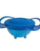 BabyJem Bol multifunctional cu capac si rotire 360 grade Amazing Bowl Blue