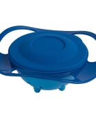 BabyJem Bol multifunctional cu capac si rotire 360 grade Amazing Bowl Blue