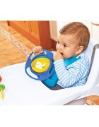 BabyJem Bol multifunctional cu capac si rotire 360 grade Amazing Bowl Blue