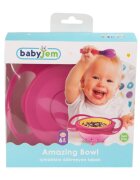 BabyJem Bol multifunctional cu capac si rotire 360 grade Amazing Bowl Pink