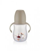 BabyJem Cana cu manere si cioc de silicon 250ml Swan Bej