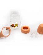 BabyJem Cana cu manere si cioc de silicon 250ml Turtle Portocaliu