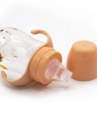 BabyJem Cana cu manere si cioc de silicon 250ml Turtle Portocaliu