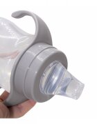 BabyJem Cana cu manere si cioc de silicon 250ml Whale Gri