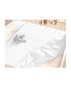 BabyJem Cearceaf din bumbac cu elastic White