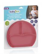 BabyJem Farfurie compartimentata din silicon cu ventuza Roz
