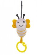 BabyJem Jucarie cu vibratii pentru bebelusi Albinuta gri din plus 6 luni+
