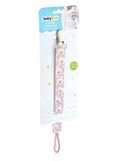 BabyJem Lantisor pentru suzeta din material textil Rabbit Pink