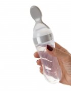 BabyJem Lingurita cu rezervor pentru bebelusi 90 ml Gri