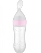 BabyJem Lingurita cu rezervor pentru bebelusi 90 ml Roz