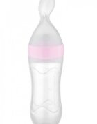 BabyJem Lingurita cu rezervor pentru bebelusi 90 ml Roz