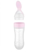 BabyJem Lingurita cu rezervor pentru bebelusi 90 ml Roz