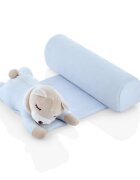 BabyJem Pernuta pozitionator anti-rasucire pentru bebelusi Teddy Blue 35x31 cm