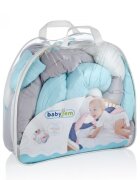 BabyJem Protectie laterala bumper impletit Blue