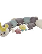 BabyJem Protectie laterala multifunctionala cu jucarii din plus Caterpilar Green