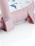 BabyJem Saltea multifunctionala Sit and Play cu bara jucarii Dino Pink