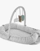 BabyJem Salteluta Baby Nest cu bara jucarii Between parents Gri