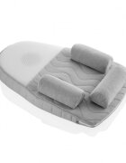 BabyJem Salteluta plan inclinat si saculet cu samburi de cirese 65x44 cm Velvet Grey