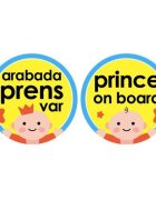 BabyJem Semn luneta Prince on board Bleu cu ventuza