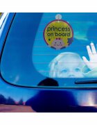 BabyJem Semn luneta Princess on board Roz cu ventuza