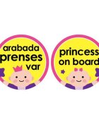 BabyJem Semn luneta Princess on board Roz cu ventuza