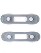 BabyJem Set 2 mini sigurante universale pentru usi si dulapuri Gri