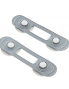 BabyJem Set 2 mini sigurante universale pentru usi si dulapuri Gri
