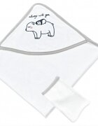 BabyJem Set cadita de baie pentru bebelusi cu 6 piese Gri