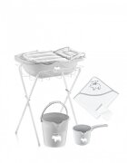 BabyJem Set cadita de baie pentru bebelusi cu 6 piese Gri