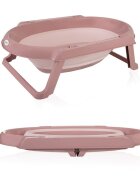BabyJem Set cadita pliabila de baie 5 piese somon