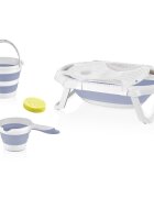 BabyJem Set de baie cu 5 piese si cadita pliabila Blue