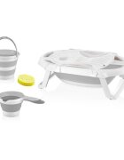 BabyJem Set de baie cu 5 piese si cadita pliabila Grey