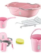 BabyJem Set de baie cu 6 piese Bebe Lux Pink