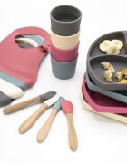 BabyJem Set diversificare 4 piese din silicon Ecru