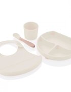BabyJem Set diversificare 4 piese din silicon Ecru