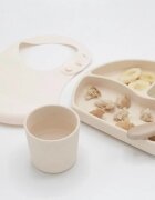 BabyJem Set diversificare 4 piese din silicon Ecru