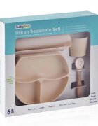 BabyJem Set diversificare 4 piese din silicon Ecru