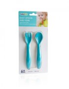 BabyJem Set lingurita si furculita albastru