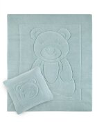 BabyJem Set pernuta Bear Green si paturica din plus