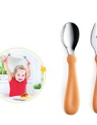 BabyJem Set tacamuri din inox pentru copii Orange