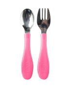 BabyJem Set tacamuri din inox pentru copii Pink