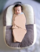 BabyJem Sistem de infasare din bumbac 0-3 luni Swaddle Somon